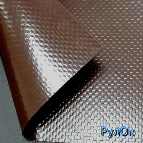 Коричневая глянцевая окантовка рулонного окна ПВХ